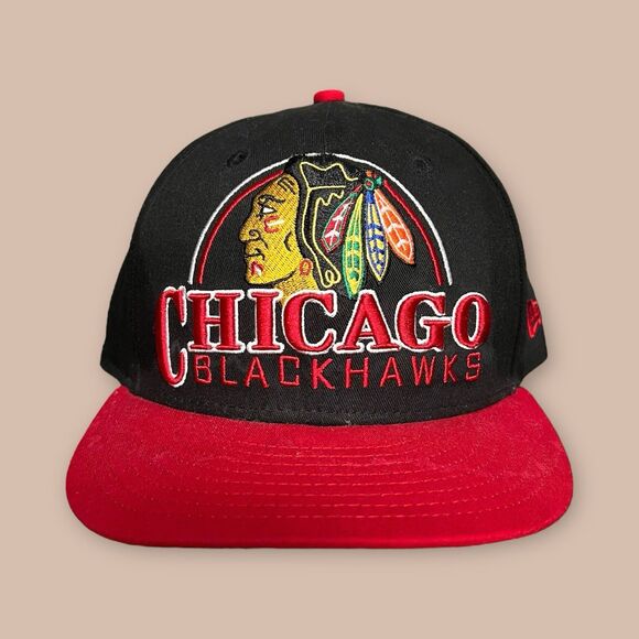 Chicago Blackhawks New Era 9FIFTY Snapback Hat Cap M-L Adjustable Snapback - Picture 1 of 6